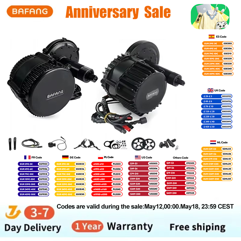 Mid Drive Conversion Kit 1000W - Bafang BBSHD 1000 Вт 52 В