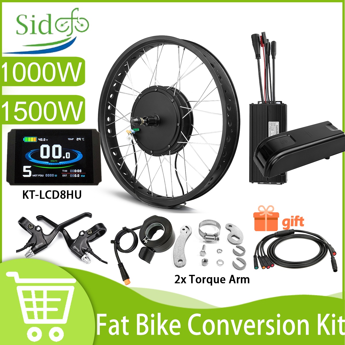Электрический фэтбайк 48В 1500 – обзор и цена Fat Tire Electric Bike Conversion Kit 1500W