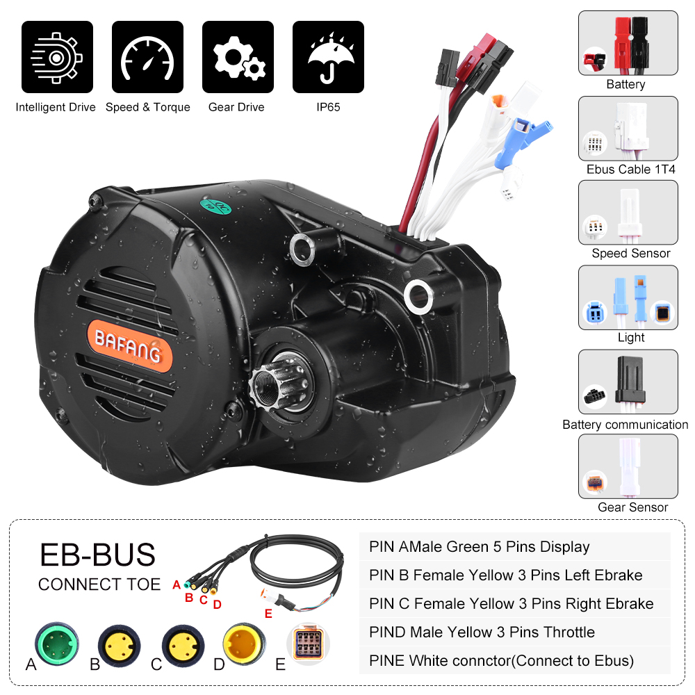 risunmotor M620 G510 48В 52В 1 – обзор и цена Mid Drive Conversion Kit 1000W
