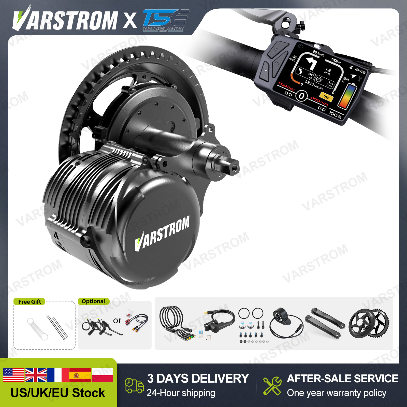 [Быстрая доставка по США за 3  – обзор и цена Torque Sensor Mid Drive Motor Kit